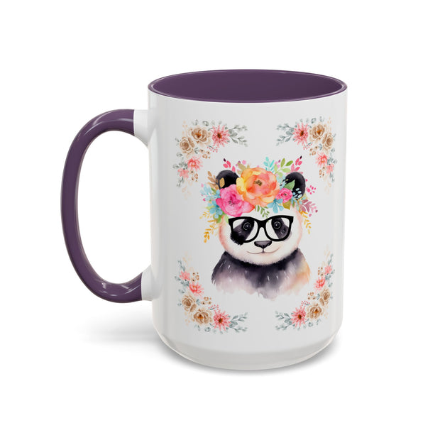 Geeky Goddess Panda Accent Coffee Mug