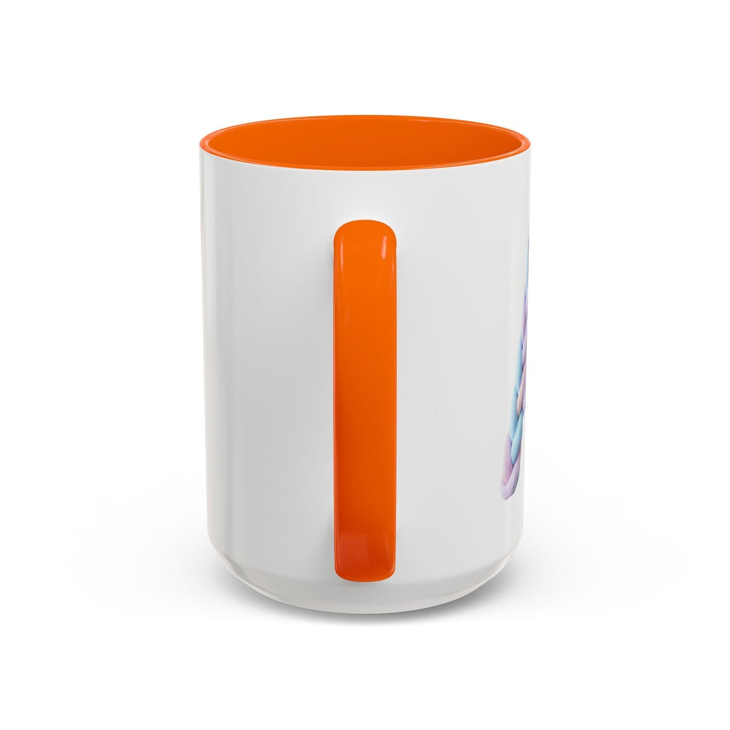 Minimalist Embroidery Typography Accent Coffee Mug | Pastel Thread Design
