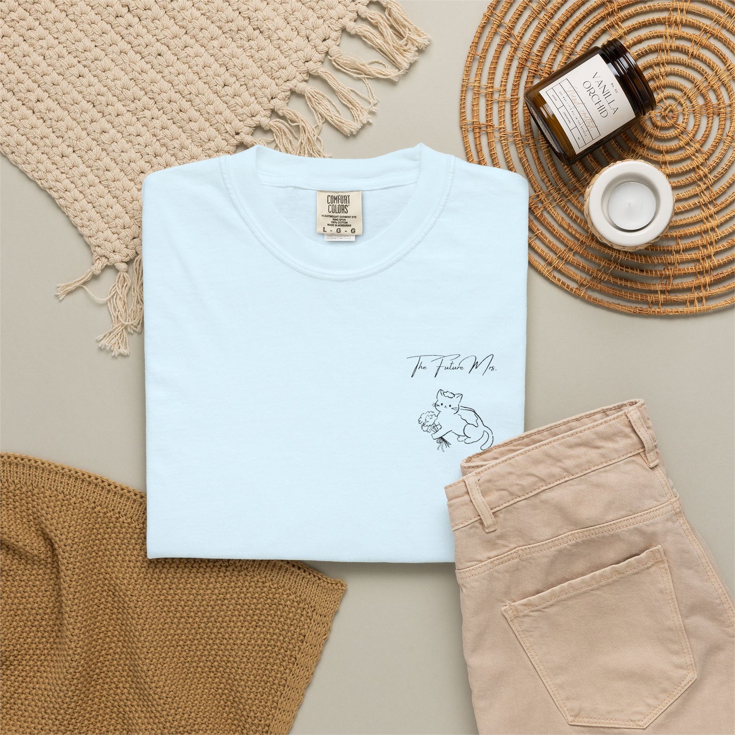 The Future Mrs Shirt, Cat Bride Embroidered Tee, Minimalist Bridal Shower Shirt, Coquette Wedding Tee, Future Wife Shirt