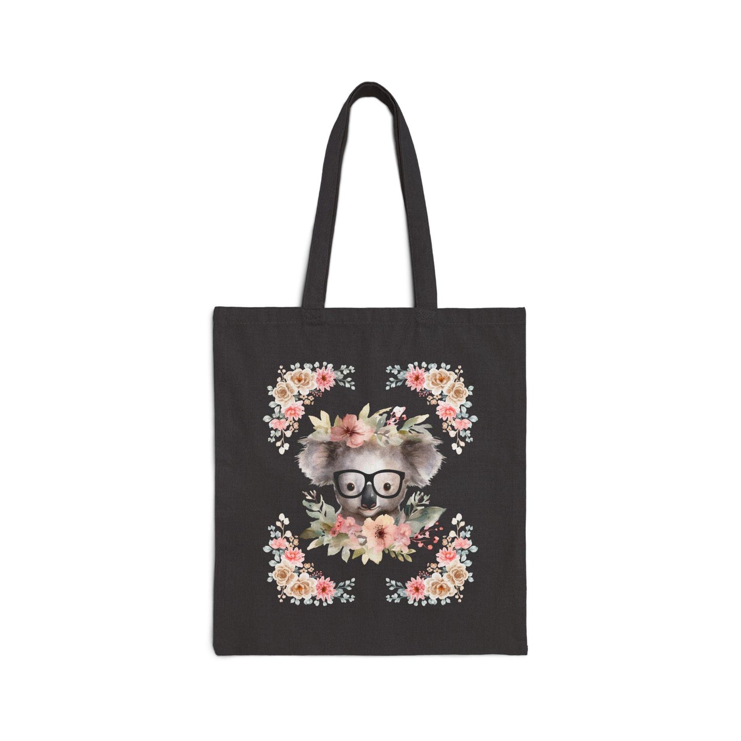 Geeky Goddess Koala Cotton Canvas Tote Bag