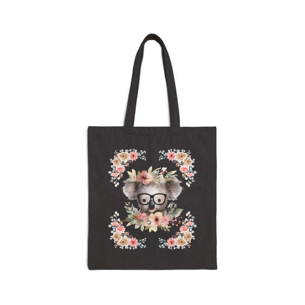 Geeky Goddess Koala Cotton Canvas Tote Bag