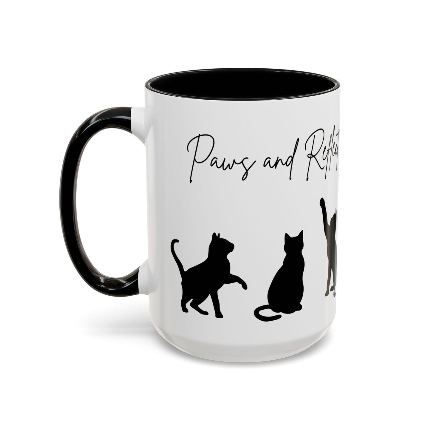 'Paws and Reflect' Cats Accent Coffee Mug