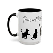 'Paws and Reflect' Cats Accent Coffee Mug