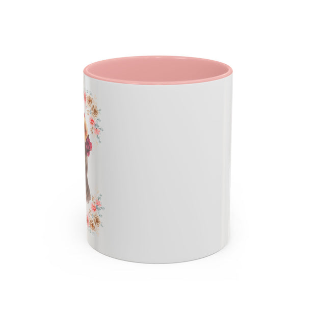 Geeky Goddess Dark Gray Cat Accent Coffee Mug