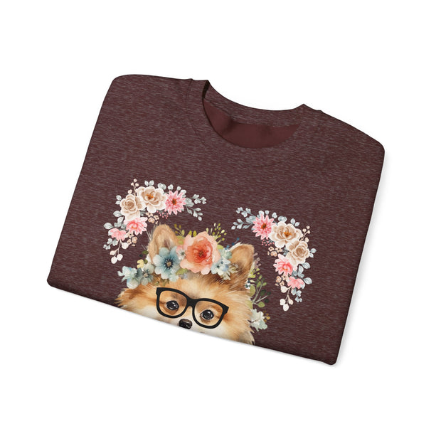Geeky Goddess Pomeranian Unisex Crewneck Sweatshirt