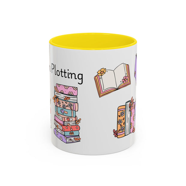 'Shhh...I'm Plotting' Accent Coffee Mug