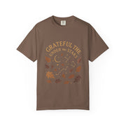 Grateful Under the Stars T-shirt | Unisex Garment-Dyed Tee, Inspirational Apparel, Cozy Casual Wear, Gifts for Nature Lovers, Fall Fashion