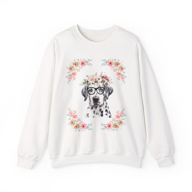 Geeky Goddess Dalmatian Unisex Crewneck Sweatshirt