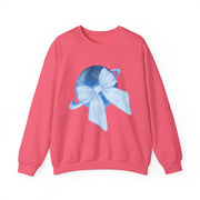 Blue Saturn Wrapped In A Blue Bow Unisex Crewneck Sweatshirt