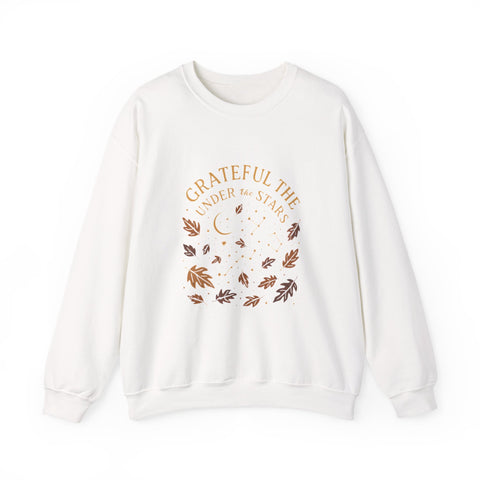 Grateful Under the Stars Sweatshirt - Cozy Unisex Crewneck, Perfect for Fall, Thanksgiving, Gift for Friends, Family