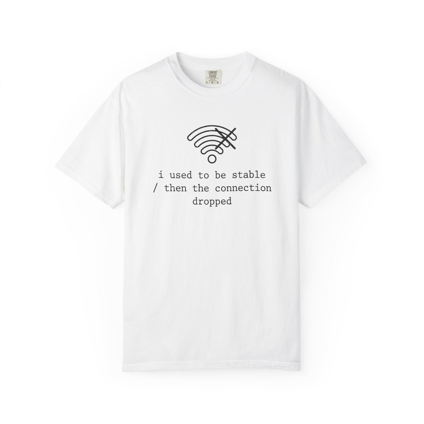 I Used to Be Stable Then the Connection Dropped T-Shirt, Funny WiFi Signal Tee, Tech Humor Shirt, IT Support Gift, Programmer Graphic Tee