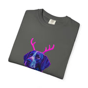 Neon Reindeer German Shorthaired Pointer T-Shirt | Festive Sweater Pup Holiday Tee
