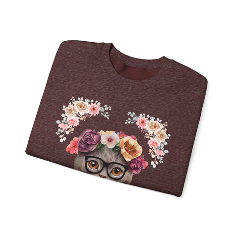 Geeky Goddess Dark Gray Cat Unisex Crewneck Sweatshirt