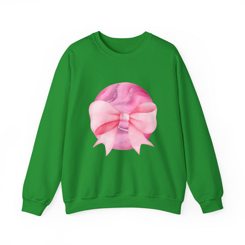 Pink Planet Wrapped In A Bow Unisex Crewneck Sweatshirt
