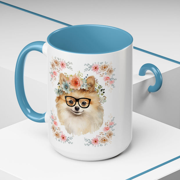 Geeky Goddess Pomeranian Accent Coffee Mug