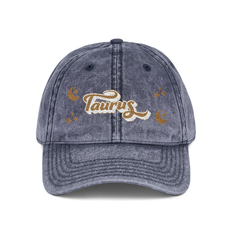 'Taurus' Vintage Embroidered Cap