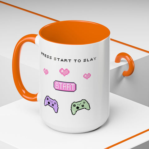 'Press Start To Slay' Accent Coffee Mug