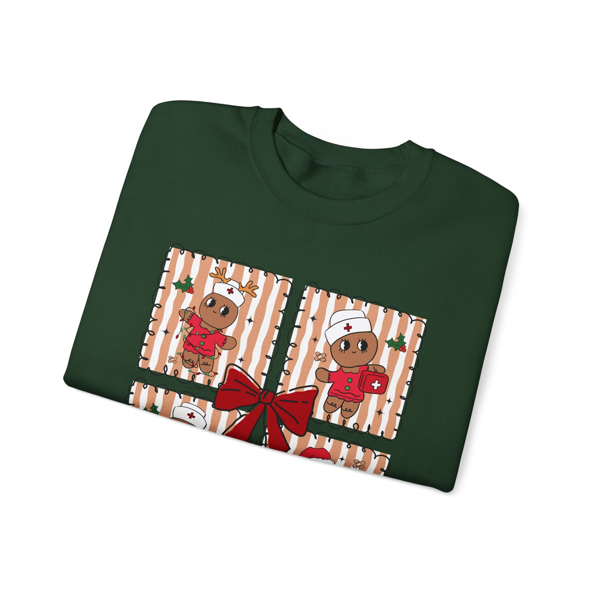 Gingerbread Christmas Sweatshirt, Cute Gingerbread Crewneck, Christmas Bow Sweatshirt, Gingerbread Man Shirt, Funny Holiday Sweater, Christmas Gift