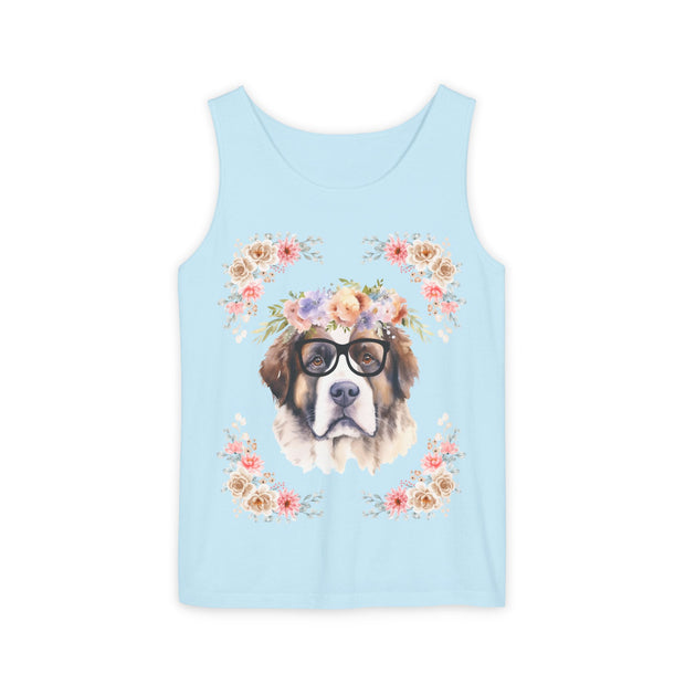 Geeky Goddess Saint Bernard Unisex Tank Top