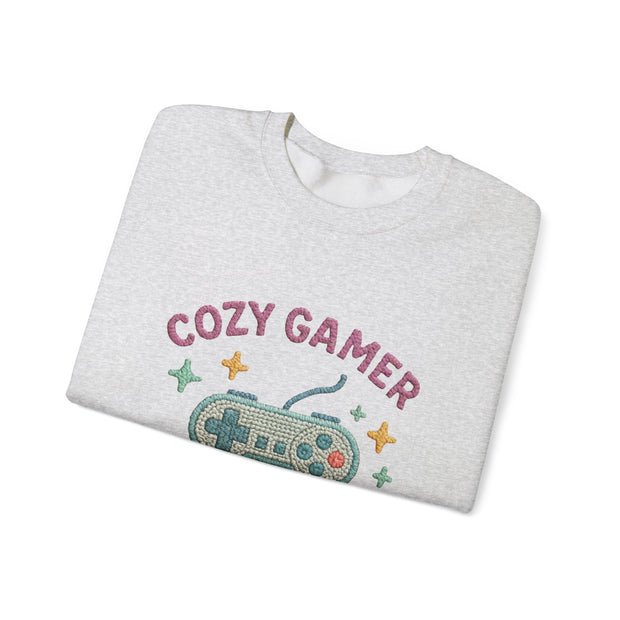 Cozy Gamer Sweatshirt, Unisex Crewneck, Gaming Gift, Comfortable Outfit, Video Game Apparel, Casual Style