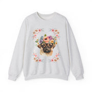 Geeky Goddess Pug Unisex Crewneck Sweatshirt