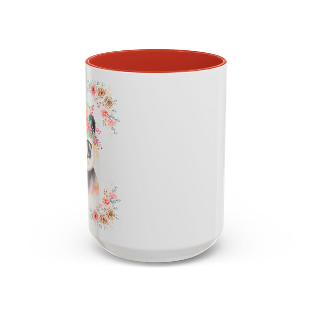 Geeky Goddess Panda Accent Coffee Mug