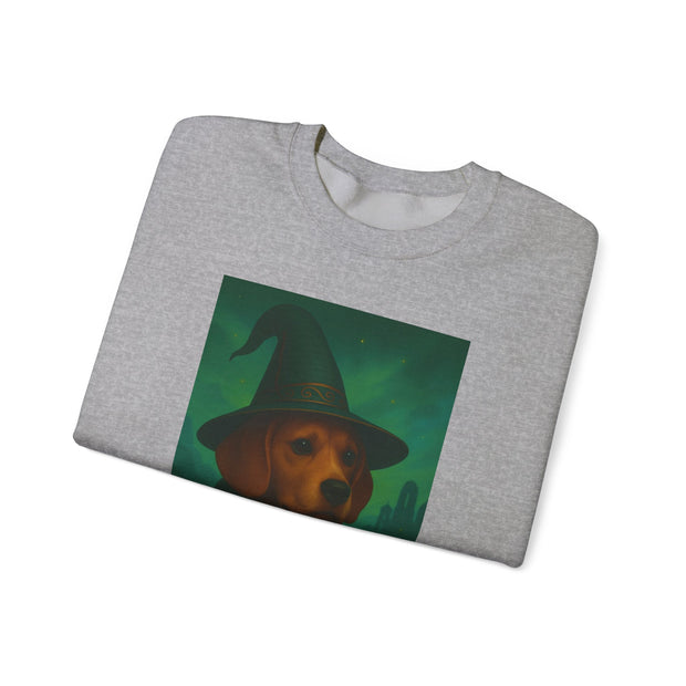 Magical Dog Beagle Wizard Sweater, Cozy Fall Fashion, Halloween Apparel, Unique Gift for Dog Lovers, Unisex Crewneck Sweatshirt