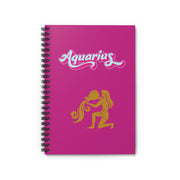 'Aquarius' Zodiac Spiral Notebook