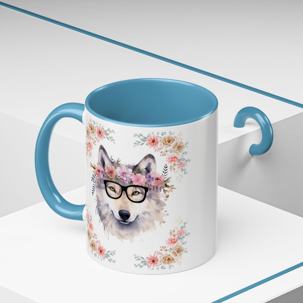 Geeky Goddess Wolf Accent Coffee Mug