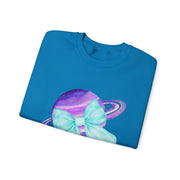 Purple Saturn Wrapped In A Bow Sweatshirt