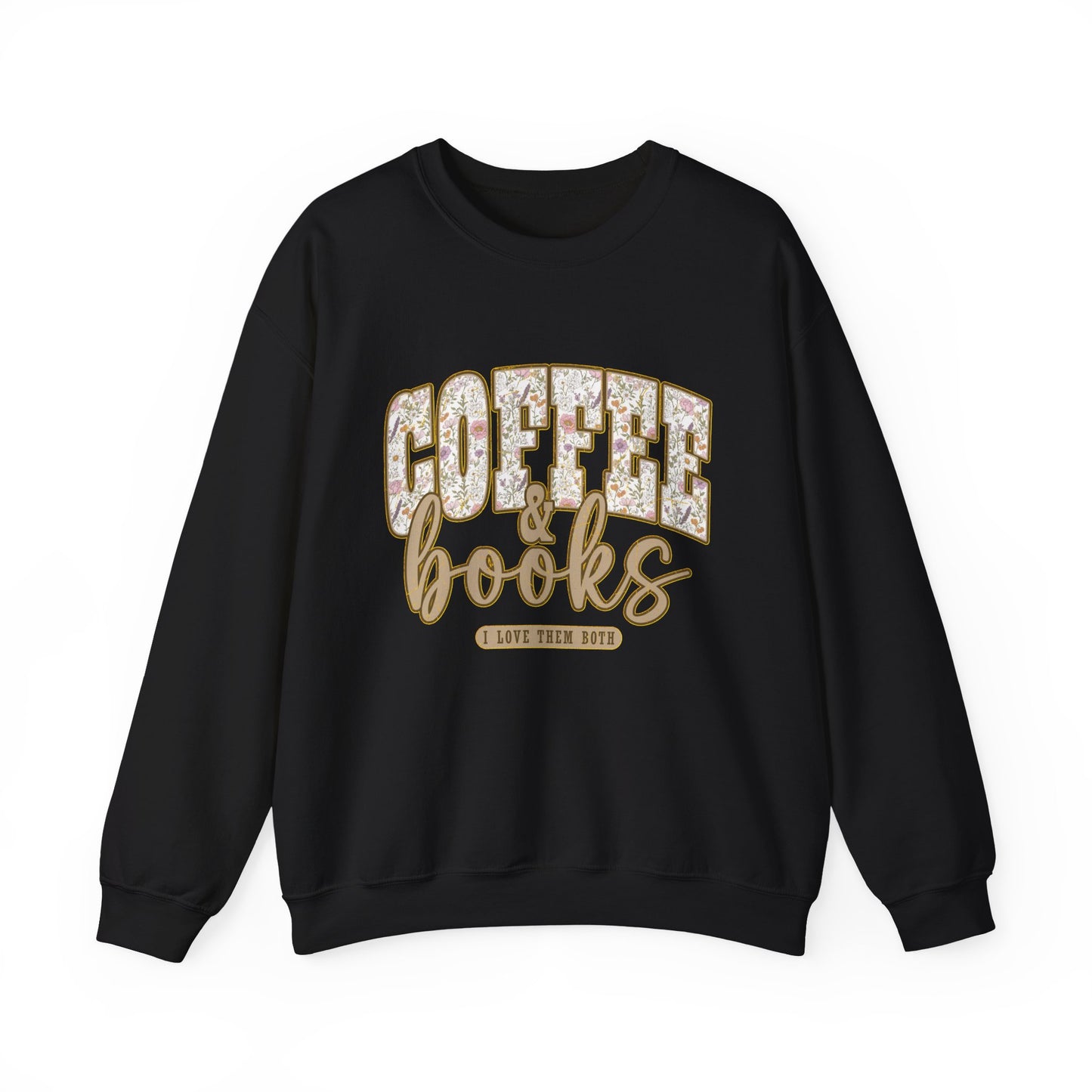 Coffee & Books Crewneck Sweatshirt | Cozy Reading Coffee Shirt