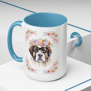 Geeky Goddess Saint Bernard Accent Coffee Mug