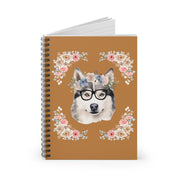 Geeky Goddess Siberian Husky Spiral Notebook