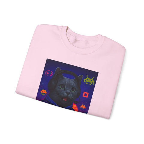 Gamer Cat Crewneck Sweatshirt - Cozy Unisex Gaming Apparel, Cool Cat Sweatshirt, Perfect Gift for Cat Lovers, Unisex Sweatshirt, Retro [...]
