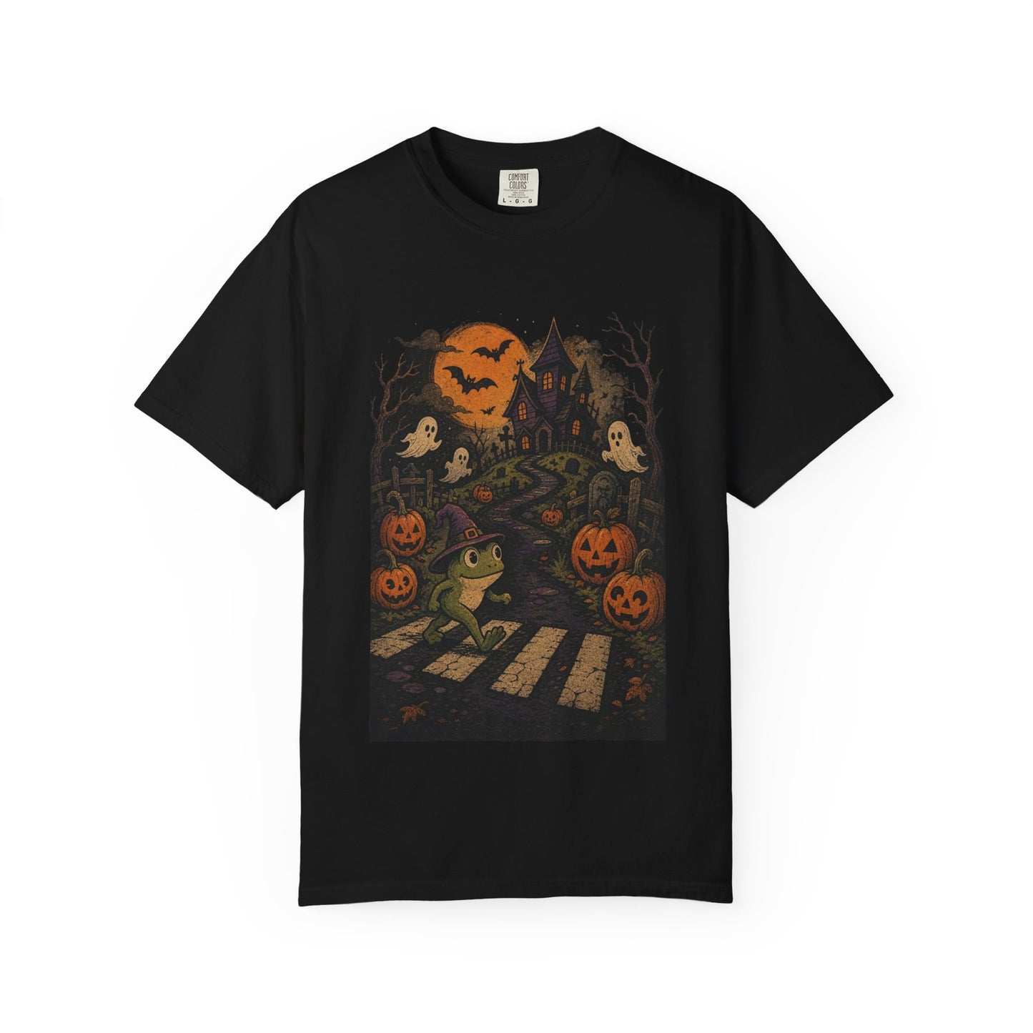 Haunted Frog Crossing T-shirt | Halloween Haunted House, Jack-o'-Lanterns