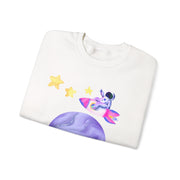 Astronaut Taking Off In Space Unisex Crewneck Sweatshirt
