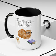 'Feline Good With A Book & Brew' Accent Coffee Mug