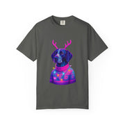Neon Reindeer German Shorthaired Pointer T-Shirt | Festive Sweater Pup Holiday Tee
