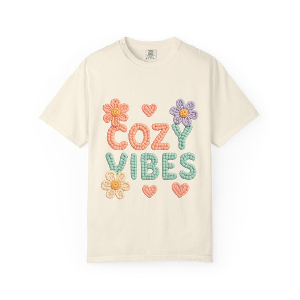 Cozy Vibes T-shirt - Unisex Garment-Dyed