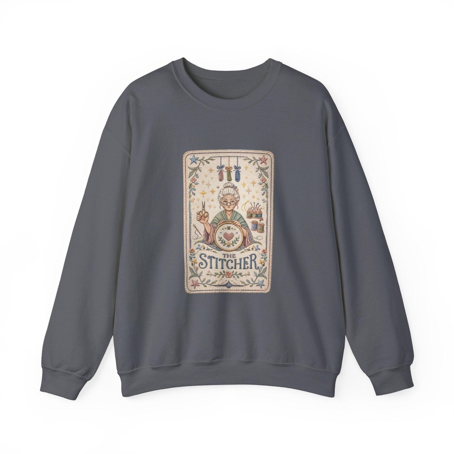 Vintage Embroiderer Illustration Sweatshirt | The Stitcher Crewneck