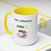 'Loading...Caffeine Boost' Accent Coffee Mug
