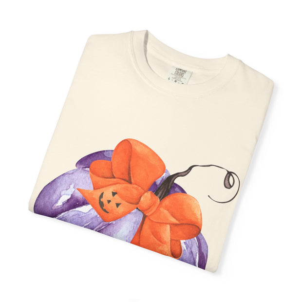 Purple Pumpkin Wrapped In A Bow Unisex T-Shirt