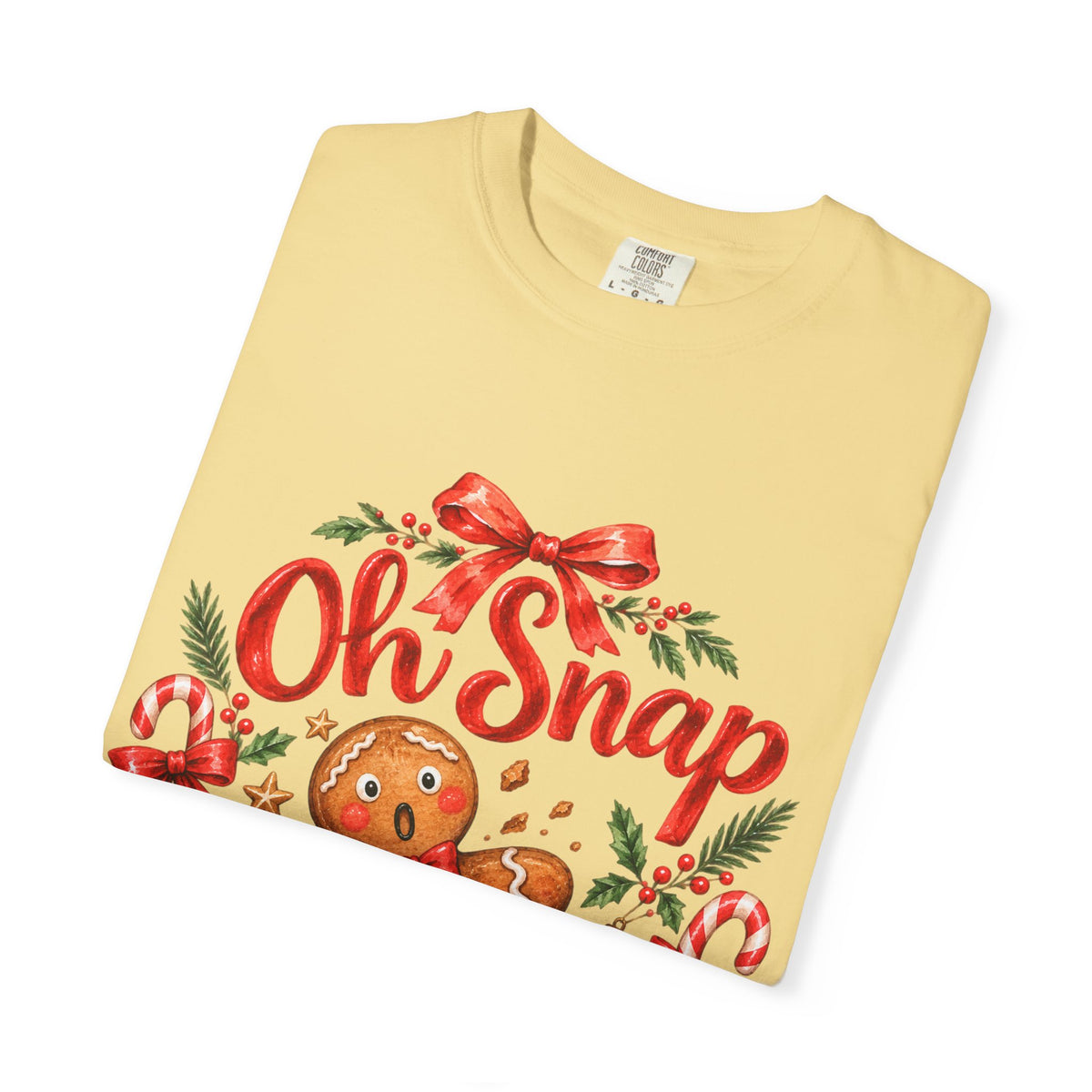 Oh Snap Gingerbread Man T-Shirt | Christmas Cookie Holiday Tee