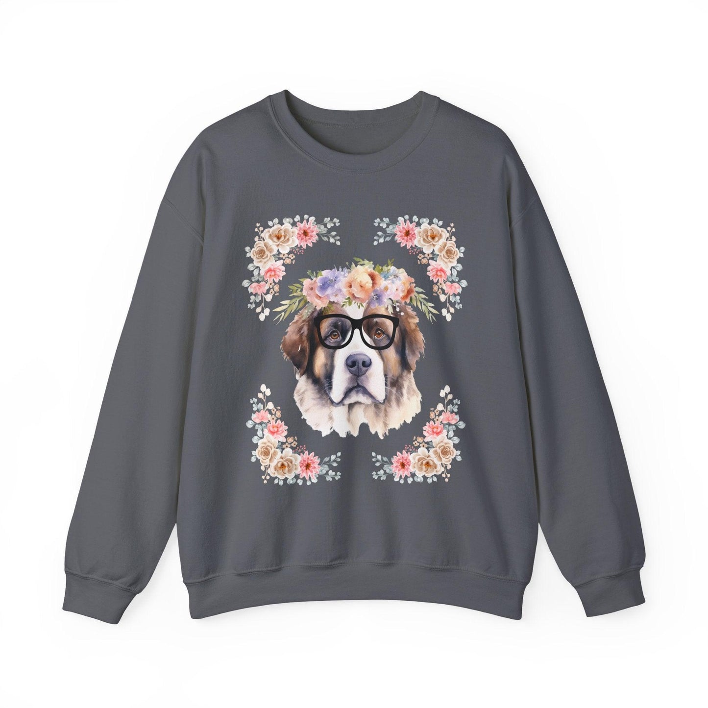 Geeky Goddess Saint Bernard Unisex Crewneck Sweatshirt