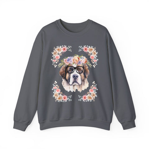 Geeky Goddess Saint Bernard Unisex Crewneck Sweatshirt