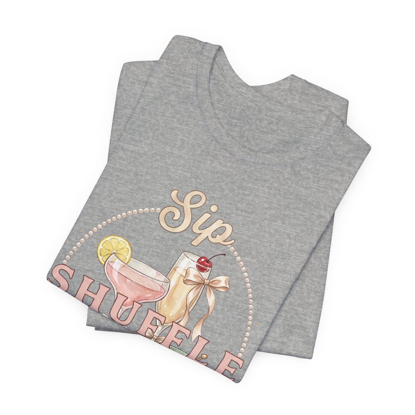 Sip Shuffle Repeat Shirt, Mahjong Social Club Tee, Pastel Girls Night Graphic Shirt, Mahjong Lover Gift