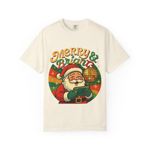 'Merry & Bright' Santa Unisex T-Shirt