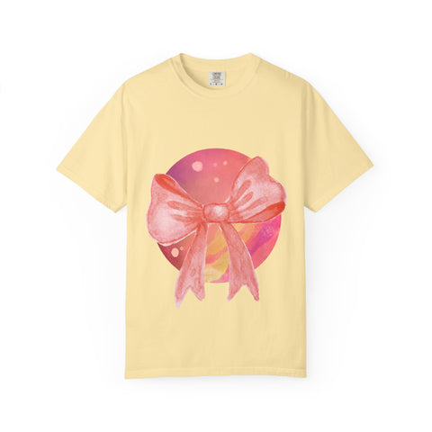 Pink/Yellow Planet Wrapped In Bow Unisex T-Shirt