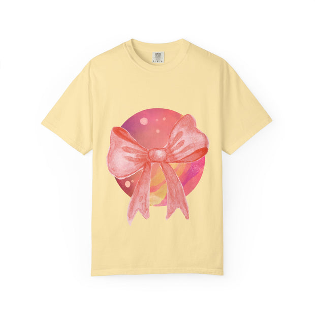 Pink/Yellow Planet Wrapped In Bow Unisex T-Shirt