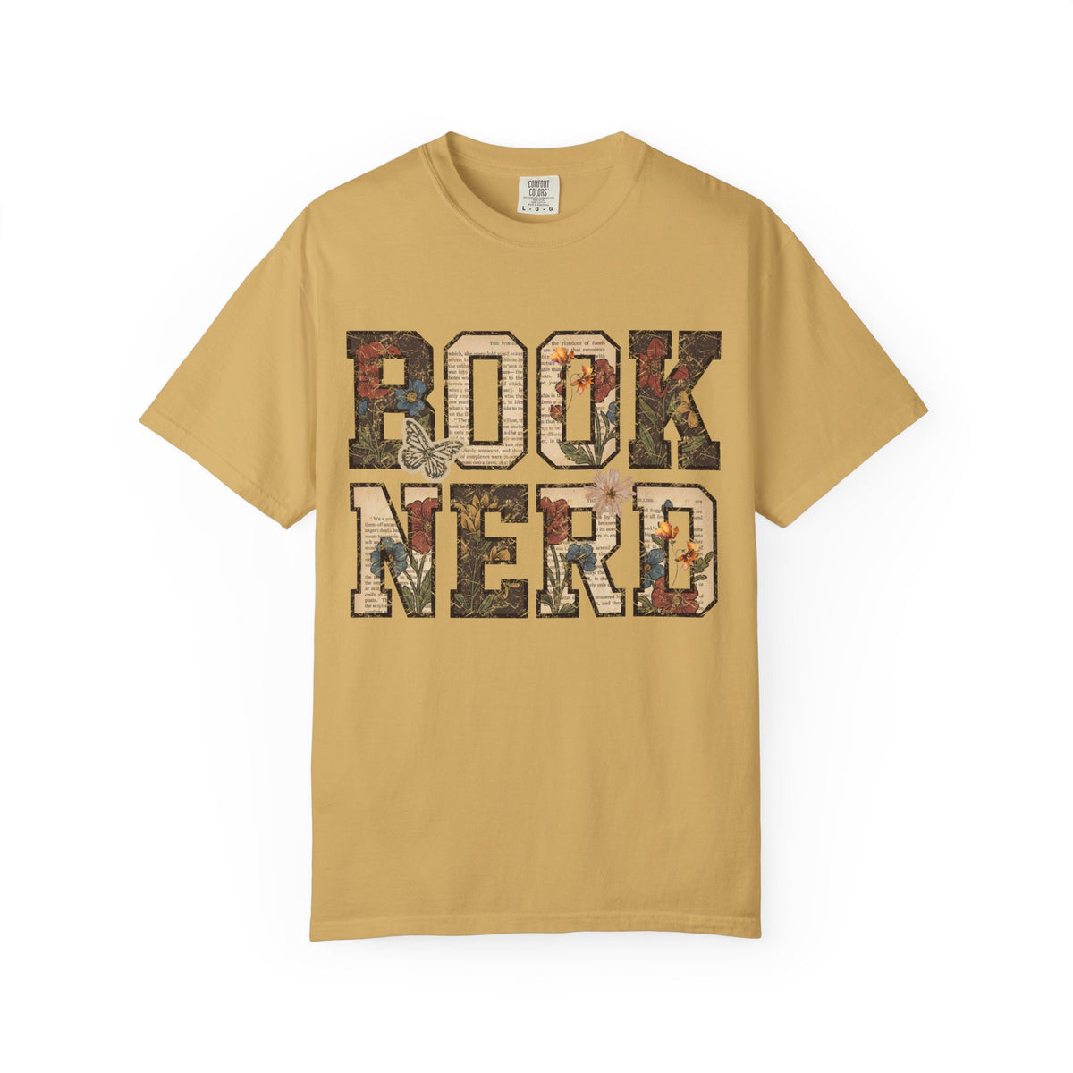 Book Nerd T-Shirt | Vintage Collage Lettering, Reading Lover Tee